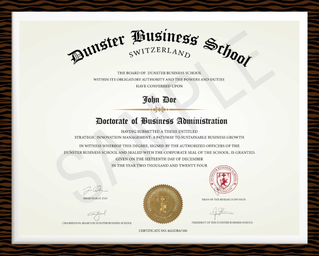 Doctorate of Business Administration