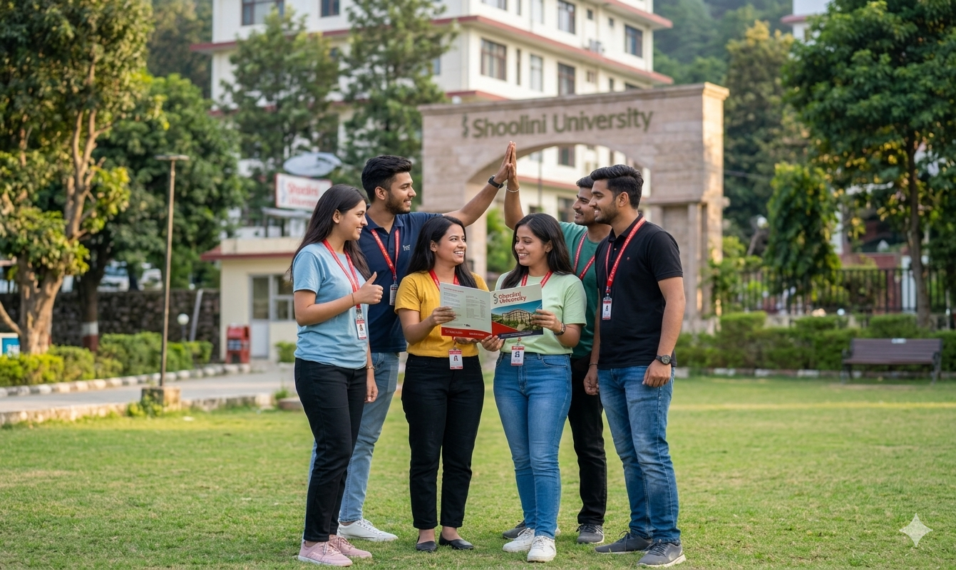 Shoolini University Campus Students